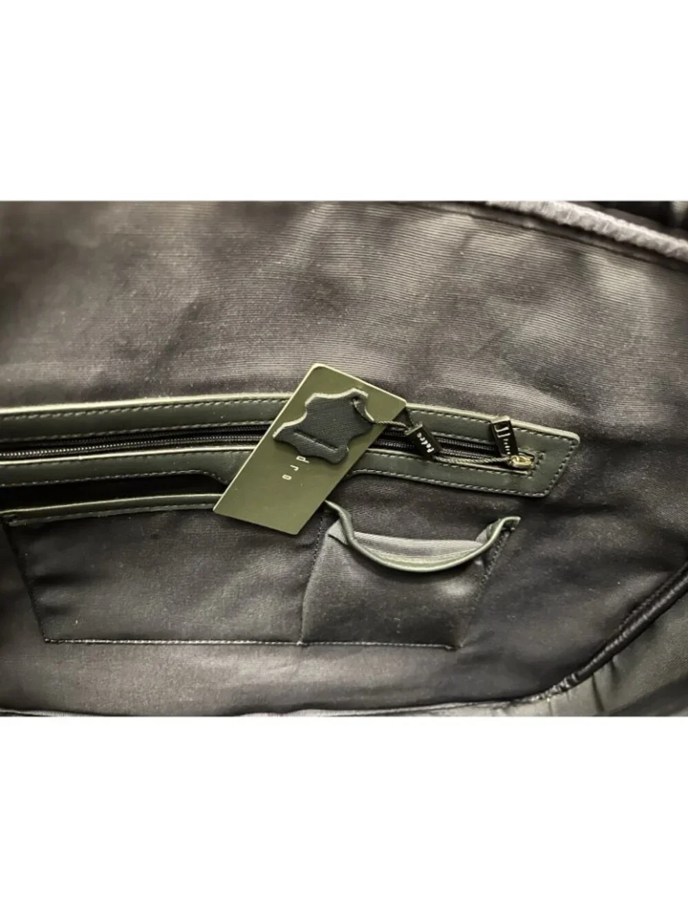PEDRO Navy Blue Leather Briefcase Shoulder Bag Computer Padded Travel NWT